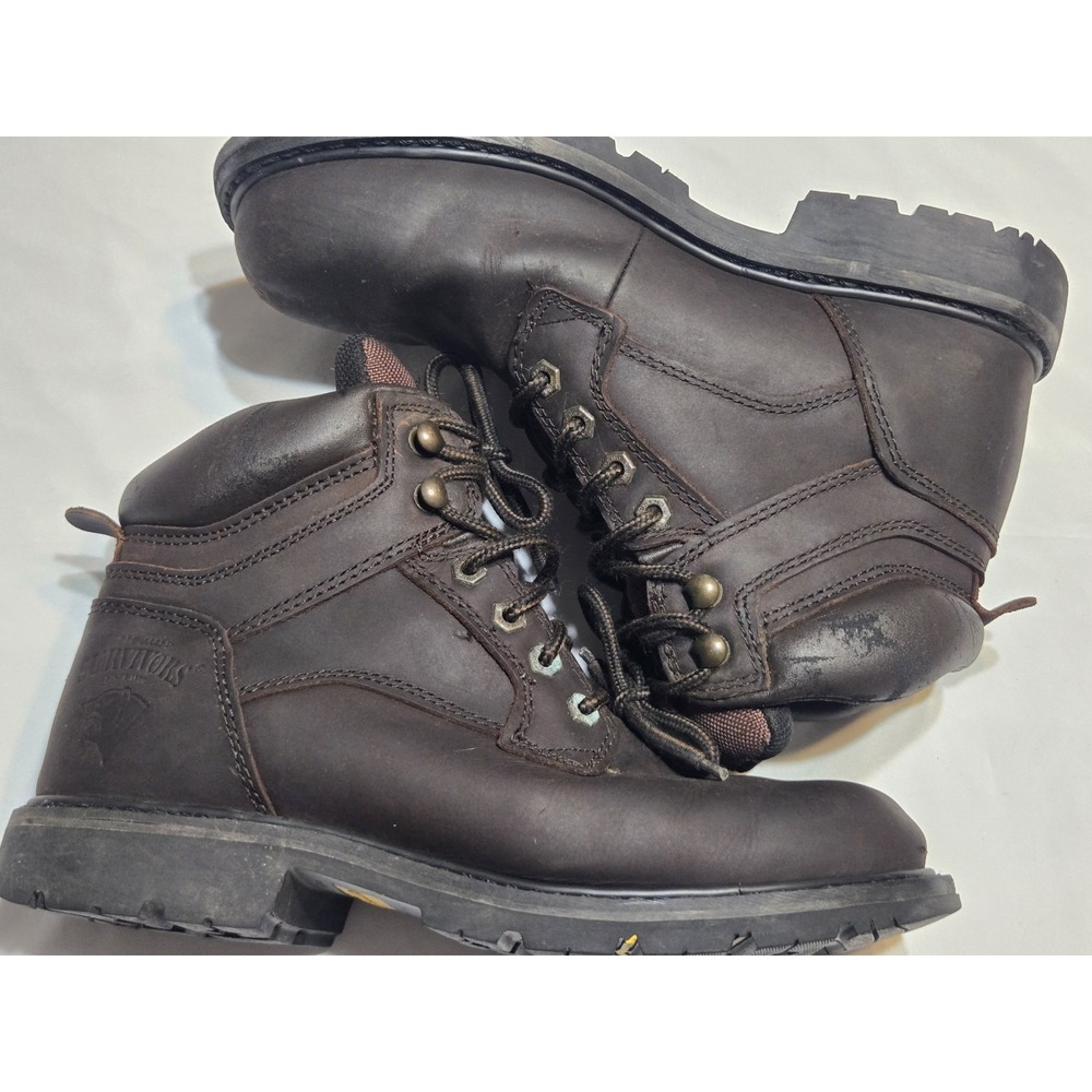Herman Survivors Blake Leather Work Boots Men 9 Oil/Slip Resist Shock Abs